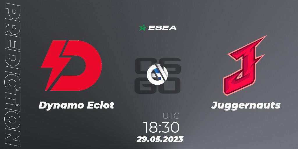 Dynamo Eclot vs Juggernauts: Match Prediction. 29.05.2023 at 20:00, Counter-Strike (CS2), ESEA Advanced Season 45 Europe