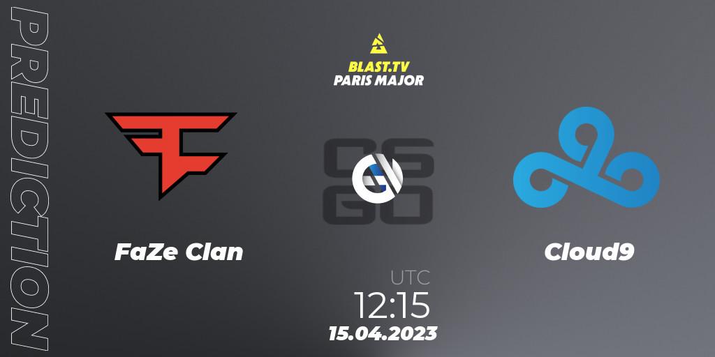 FaZe Clan vs Cloud9: Match Prediction. 15.04.2023 at 12:00, Counter-Strike (CS2), BLAST.tv Paris Major 2023 Challengers Stage Europe Last Chance Qualifier