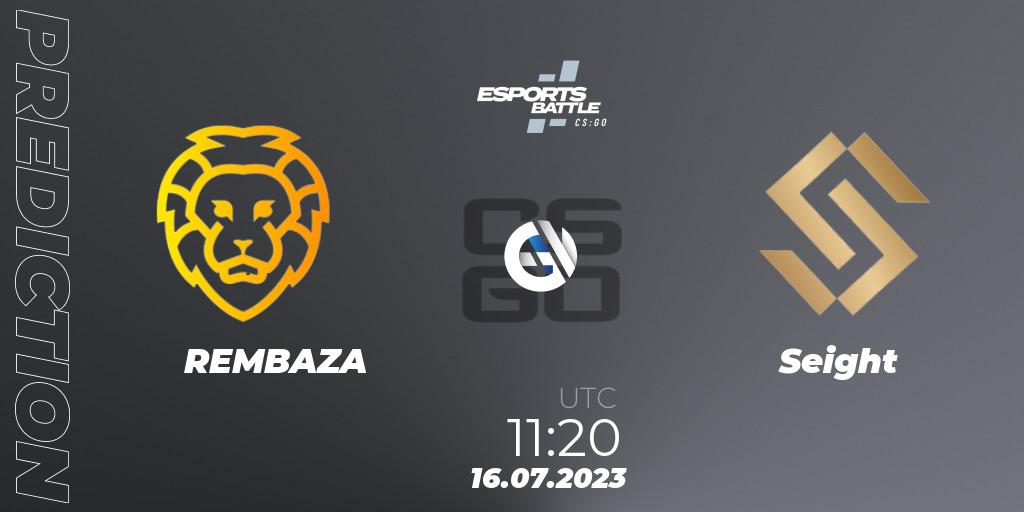 REMBAZA vs Seight: Match Prediction. 16.07.2023 at 11:20, Counter-Strike (CS2), ESportsBattle Season 24