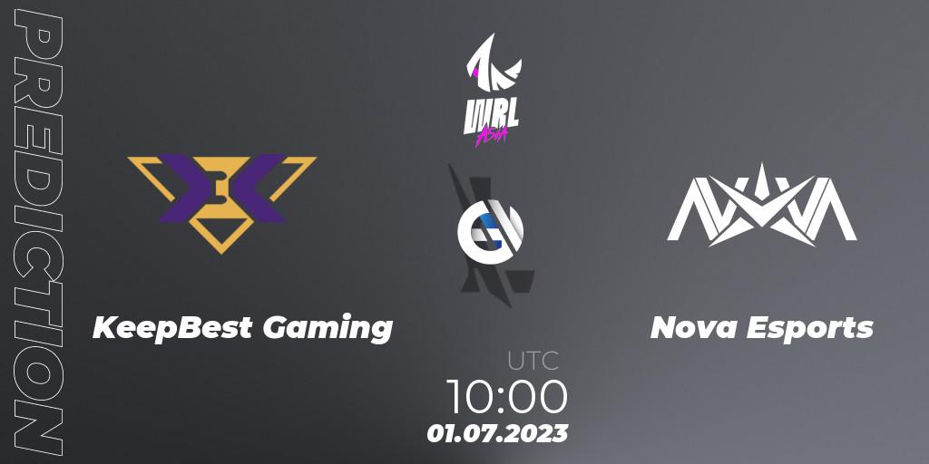 KeepBest Gaming vs Nova Esports: Match Prediction. 01.07.2023 at 10:00, Wild Rift, WRL Asia 2023 - Season 1 - Playoffs