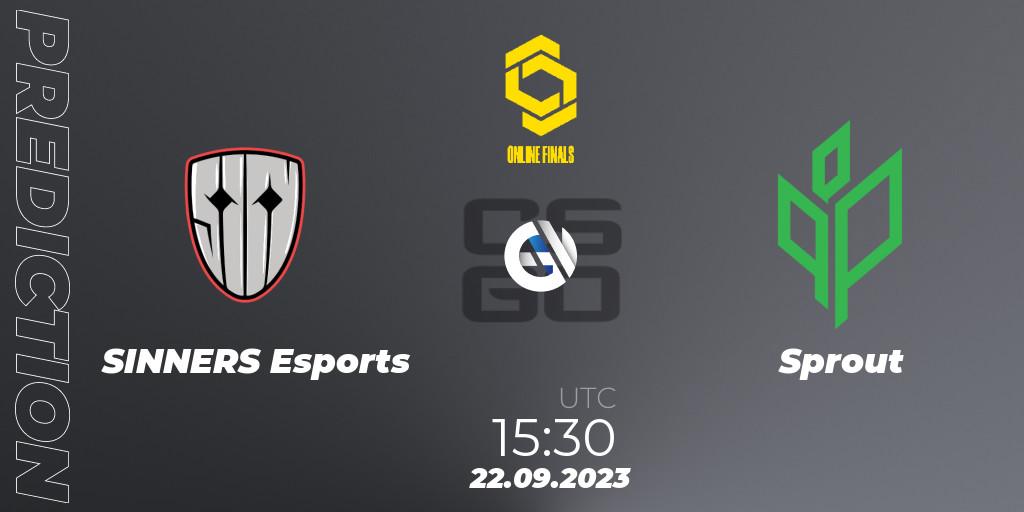 SINNERS Esports vs Sprout: Match Prediction. 22.09.2023 at 15:30, Counter-Strike (CS2), CCT Online Finals #3