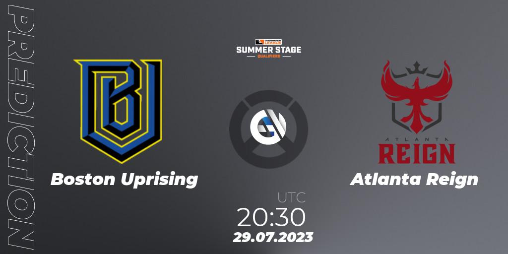 Boston Uprising vs Atlanta Reign: Match Prediction. 29.07.23, Overwatch, Overwatch League 2023 - Summer Stage Qualifiers