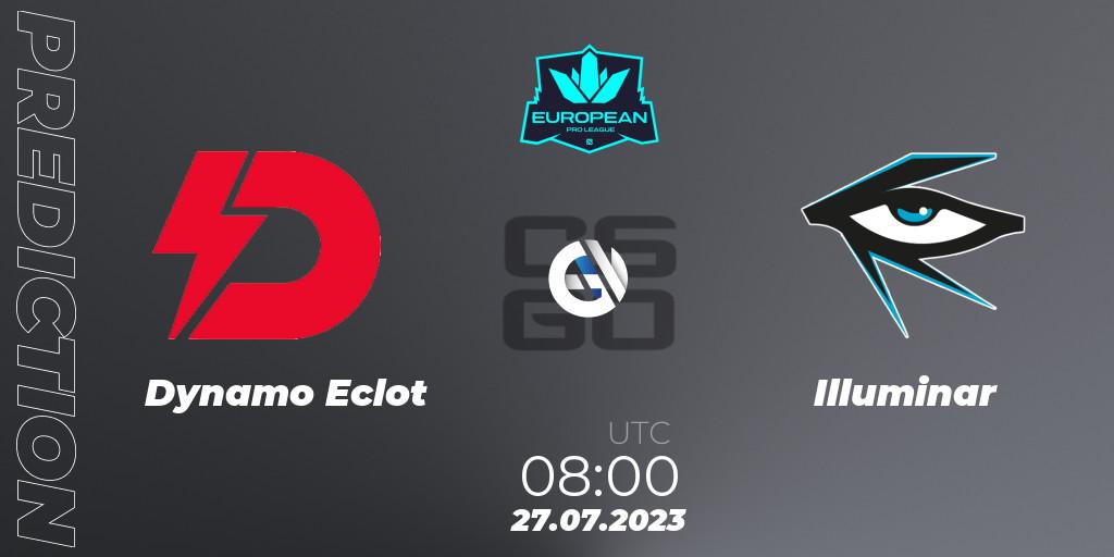 Dynamo Eclot vs Illuminar: Match Prediction. 27.07.2023 at 08:00, Counter-Strike (CS2), European Pro League Season 9