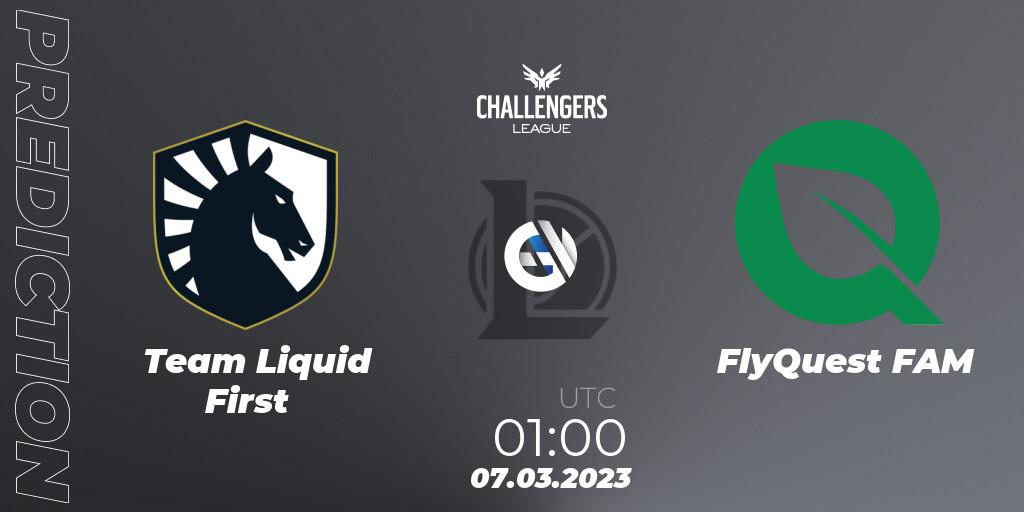 Team Liquid First vs FlyQuest FAM: Match Prediction. 07.03.2023 at 01:00, LoL, NACL 2023 Spring - Group Stage
