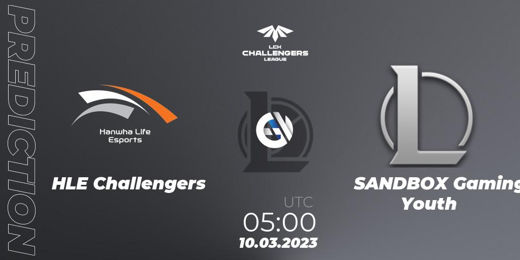 Hanwha Life Challengers vs SANDBOX Gaming Youth: Match Prediction. 10.03.2023 at 05:00, LoL, LCK Challengers League 2023 Spring
