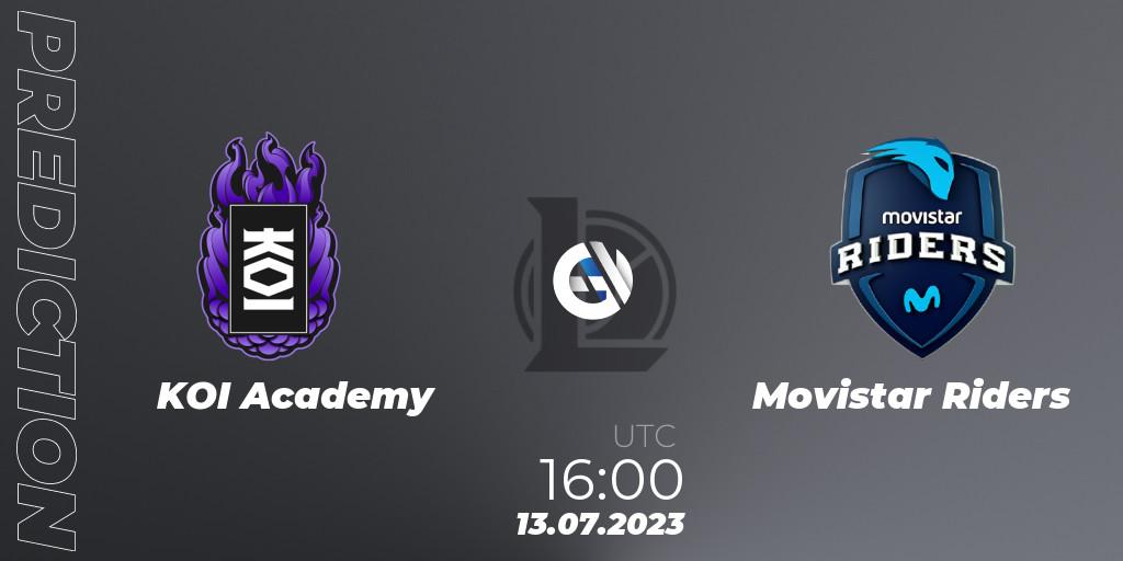 KOI Academy vs Movistar Riders: Match Prediction. 13.07.2023 at 19:00, LoL, Superliga Summer 2023 - Group Stage