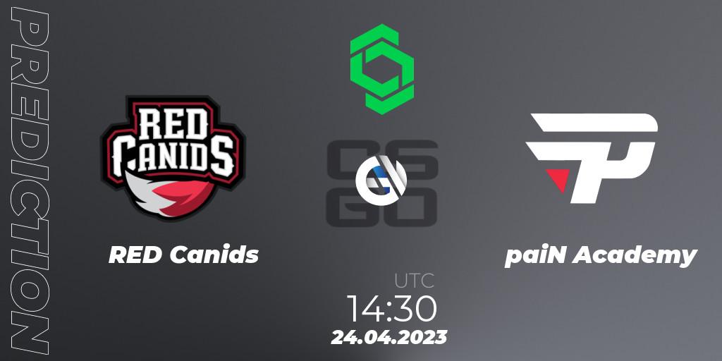 RED Canids vs paiN Academy: Match Prediction. 24.04.2023 at 14:30, Counter-Strike (CS2), CCT South America Series #7
