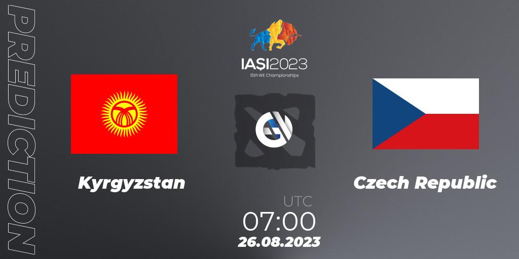 Kyrgyzstan vs Czech Republic: Match Prediction. 26.08.2023 at 11:00, Dota 2, IESF World Championship 2023