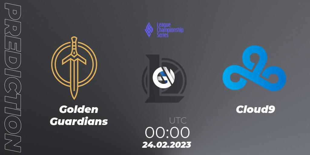 Golden Guardians vs Cloud9: Match Prediction. 24.02.2023 at 00:00, LoL, LCS Spring 2023 - Group Stage