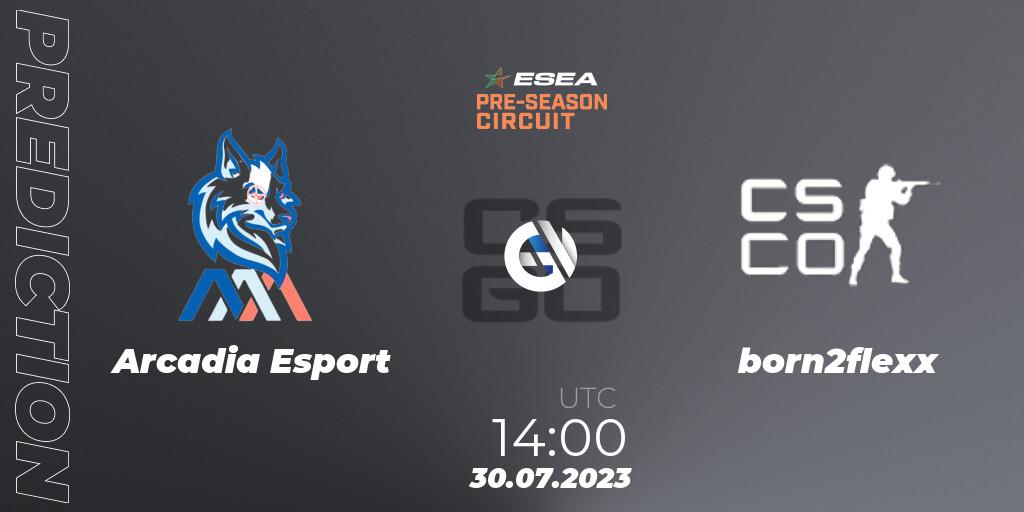 Arcadia Esport vs born2flexx: Match Prediction. 30.07.2023 at 14:00, Counter-Strike (CS2), ESEA Pre-Season Circuit 2023: European Final