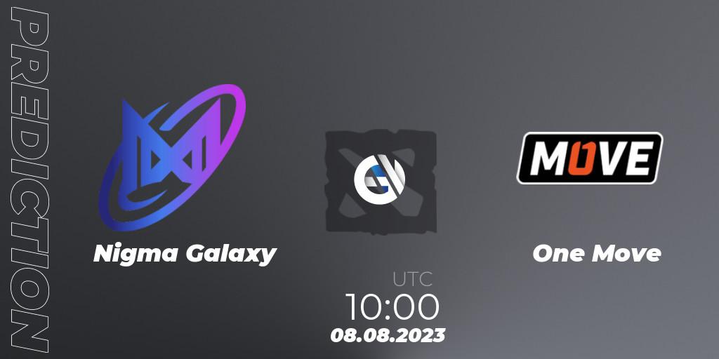Nigma Galaxy vs One Move: Match Prediction. 08.08.2023 at 10:05, Dota 2, BetBoom Dacha - Online Stage