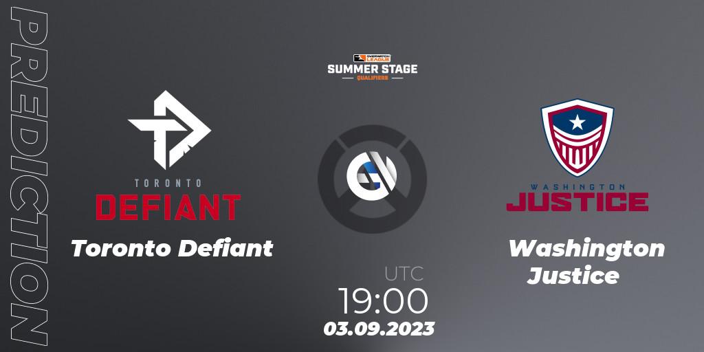Toronto Defiant vs Washington Justice: Match Prediction. 06.08.2023 at 19:00, Overwatch, Overwatch League 2023 - Summer Stage Qualifiers