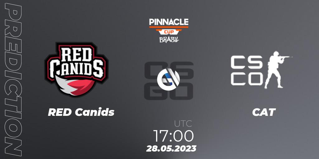 RED Canids vs CAT: Match Prediction. 28.05.2023 at 17:00, Counter-Strike (CS2), Pinnacle Brazil Cup 1