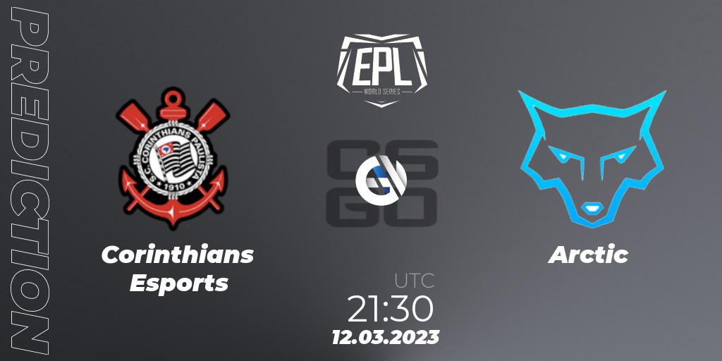 Corinthians Esports vs Arctic: Match Prediction. 12.03.2023 at 22:50, Counter-Strike (CS2), EPL World Series: Americas Season 3