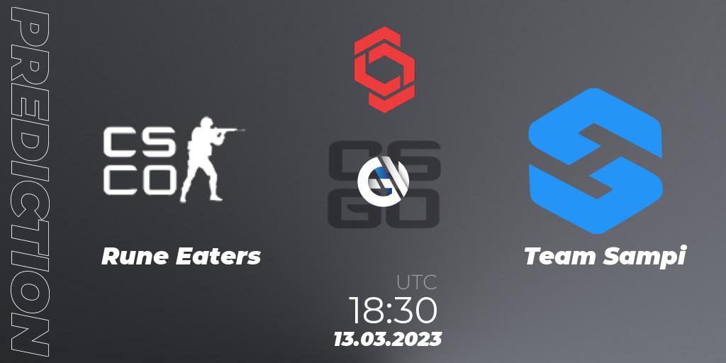 Rune Eaters vs Team Sampi: Match Prediction. 13.03.2023 at 18:30, Counter-Strike (CS2), CCT Central Europe Series 5 Closed Qualifier