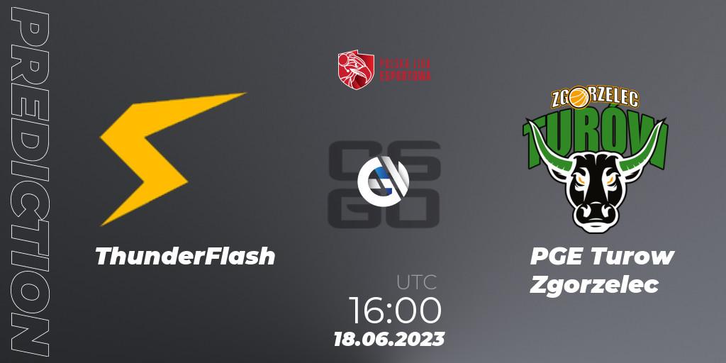 ThunderFlash vs PGE Turow Zgorzelec: Match Prediction. 18.06.2023 at 16:10, Counter-Strike (CS2), Polish Esports League 2023 Split 2