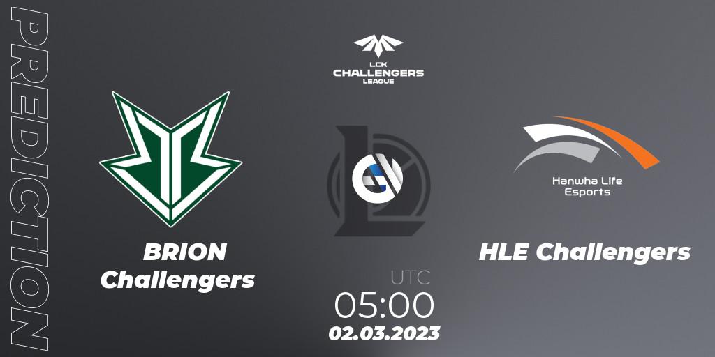 Brion Esports Challengers vs HLE Challengers: Match Prediction. 02.03.2023 at 05:00, LoL, LCK Challengers League 2023 Spring