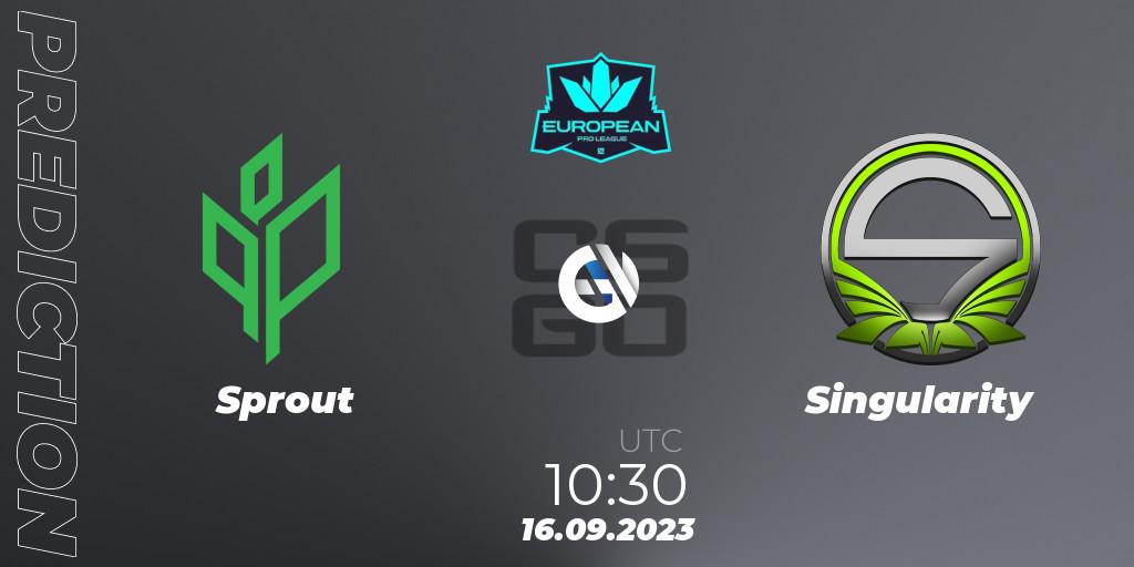 Sprout vs Singularity: Match Prediction. 16.09.2023 at 10:30, Counter-Strike (CS2), European Pro League Season 10