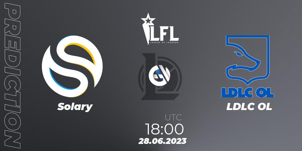 Solary vs LDLC OL: Match Prediction. 28.06.2023 at 18:00, LoL, LFL Summer 2023 - Group Stage