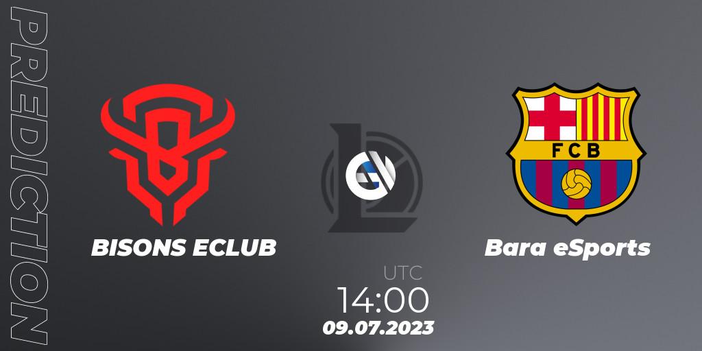BISONS ECLUB vs Barça eSports: Match Prediction. 09.07.2023 at 15:15, LoL, Superliga Summer 2023 - Group Stage