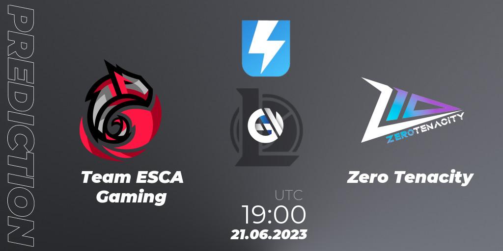 Team ESCA Gaming vs Zero Tenacity: Match Prediction. 20.06.2023 at 19:15, LoL, Ultraliga Season 10 2023 Regular Season