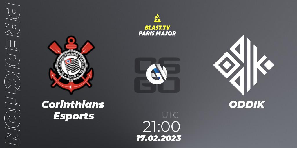 Corinthians Esports vs ODDIK: Match Prediction. 17.02.2023 at 21:00, Counter-Strike (CS2), BLAST.tv Paris Major 2023 South America RMR Closed Qualifier