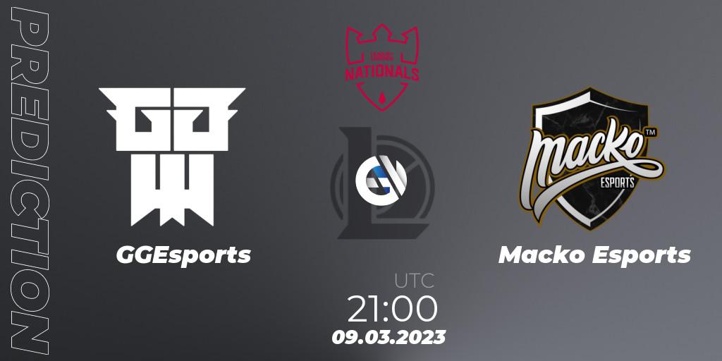 GGEsports vs Macko Esports: Match Prediction. 09.03.2023 at 21:00, LoL, PG Nationals Spring 2023 - Group Stage