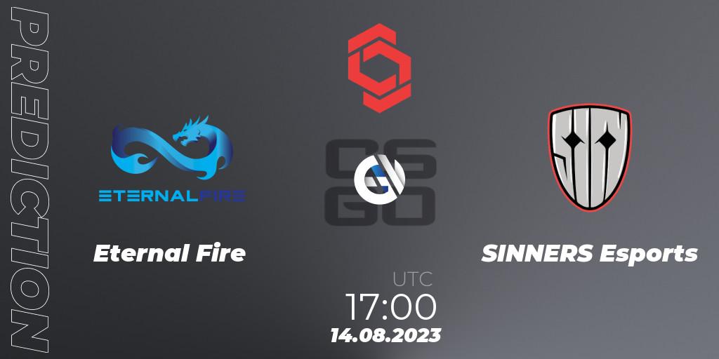 Eternal Fire vs SINNERS Esports: Match Prediction. 14.08.2023 at 17:10, Counter-Strike (CS2), CCT Central Europe Series #7