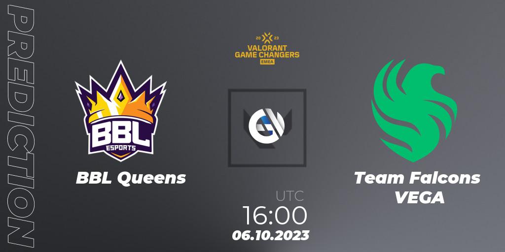 BBL Queens vs Team Falcons VEGA: Match Prediction. 06.10.2023 at 16:00, VALORANT, VCT 2023: Game Changers EMEA Stage 3 - Playoffs