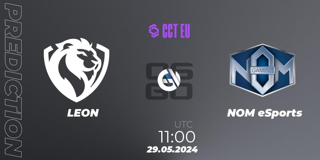 LEON vs NOM eSports: Match Prediction. 29.05.2024 at 08:00, Counter-Strike (CS2), CCT Season 2 Europe Series 5 Closed Qualifier