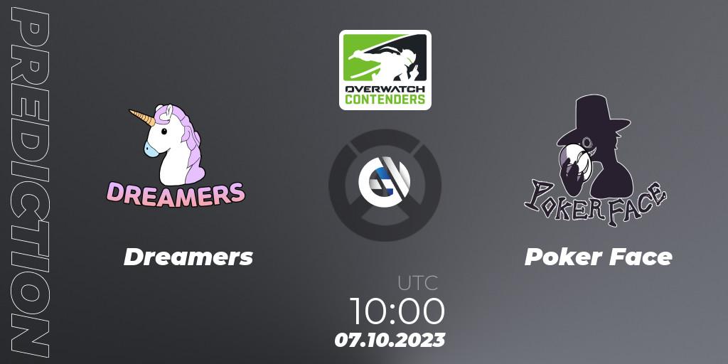 Dreamers vs Poker Face: Match Prediction. 07.10.2023 at 10:00, Overwatch, Overwatch Contenders 2023 Fall Series: Korea