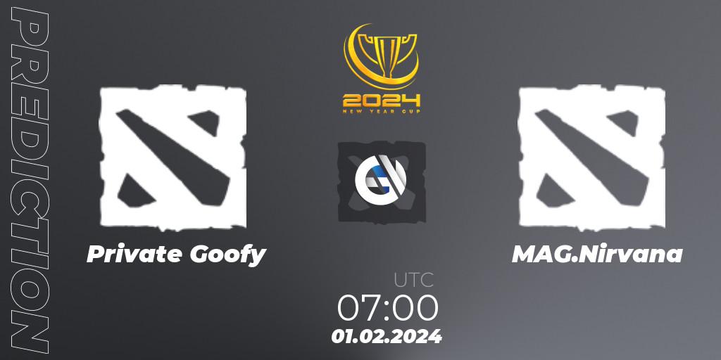 Private Goofy vs MAG.Nirvana: Match Prediction. 01.02.2024 at 07:00, Dota 2, New Year Cup 2024