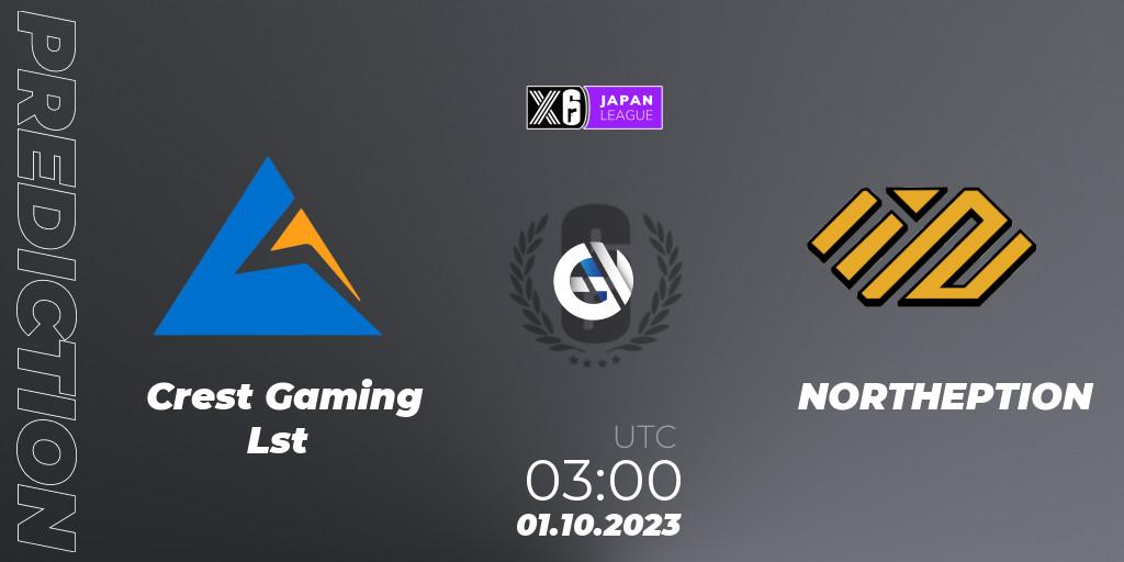 Crest Gaming Lst vs NORTHEPTION: Match Prediction. 01.10.23, Rainbow Six, Japan League 2023 - Stage 2