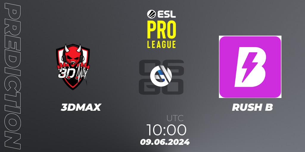 3DMAX vs RUSH B: Match Prediction. 09.06.2024 at 10:00, Counter-Strike (CS2), ESL Pro League Season 20: European Conference