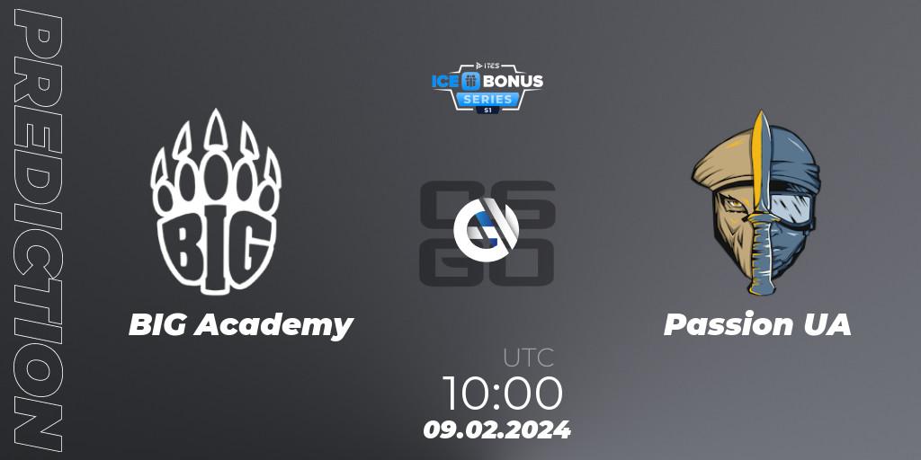 BIG Academy vs Passion UA: Match Prediction. 09.02.2024 at 10:00, Counter-Strike (CS2), IceBonus Series #1