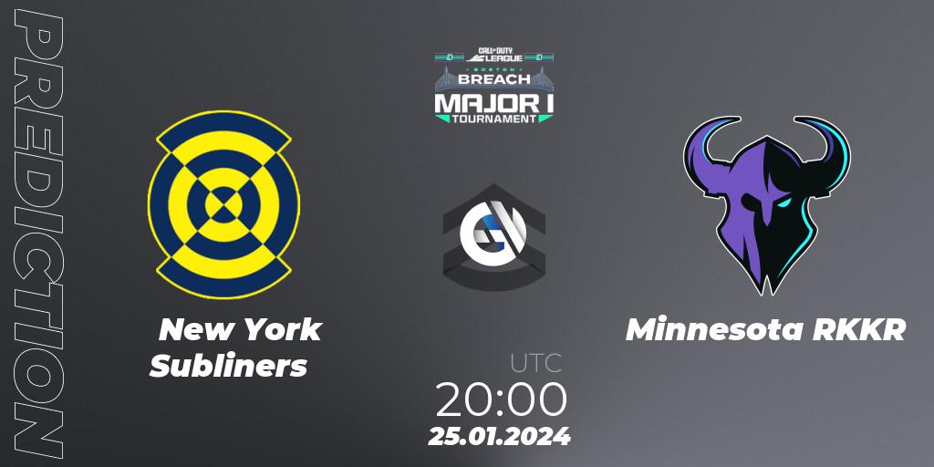 New York Subliners vs Minnesota RØKKR: Match Prediction. 25.01.2024 at 20:00, Call of Duty, Call of Duty League 2024: Stage 1 Major