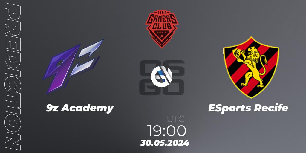 9z Academy vs ESports Recife: Match Prediction. 30.05.2024 at 19:00, Counter-Strike (CS2), Gamers Club Liga Série A: May 2024