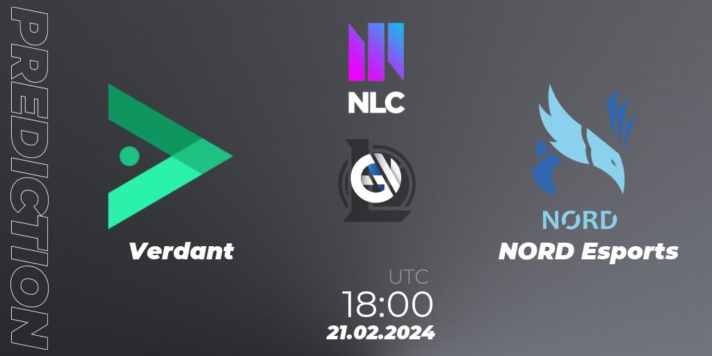 Verdant vs NORD Esports: Match Prediction. 21.02.2024 at 18:00, LoL, NLC 1st Division Spring 2024