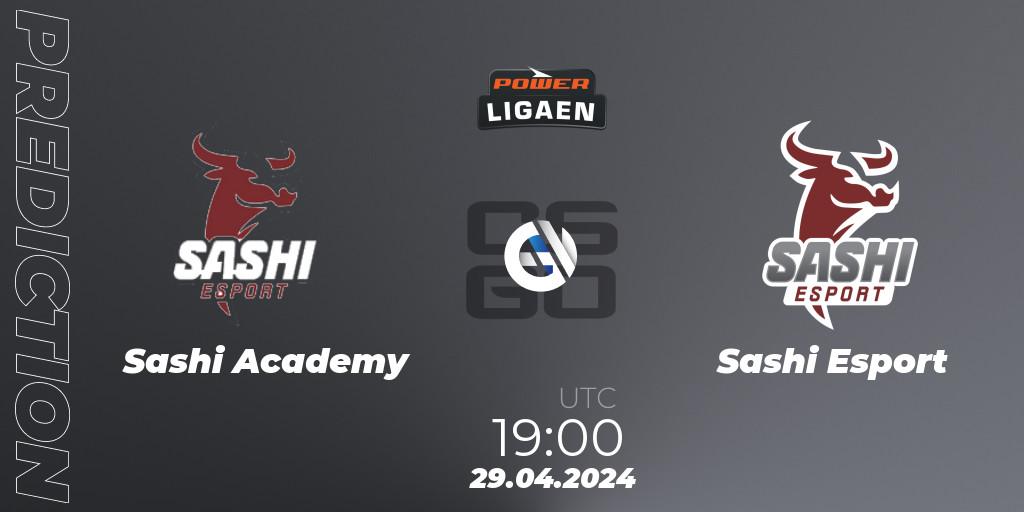 Sashi Academy vs Sashi Esport: Match Prediction. 29.04.2024 at 19:00, Counter-Strike (CS2), Dust2.dk Ligaen Season 26