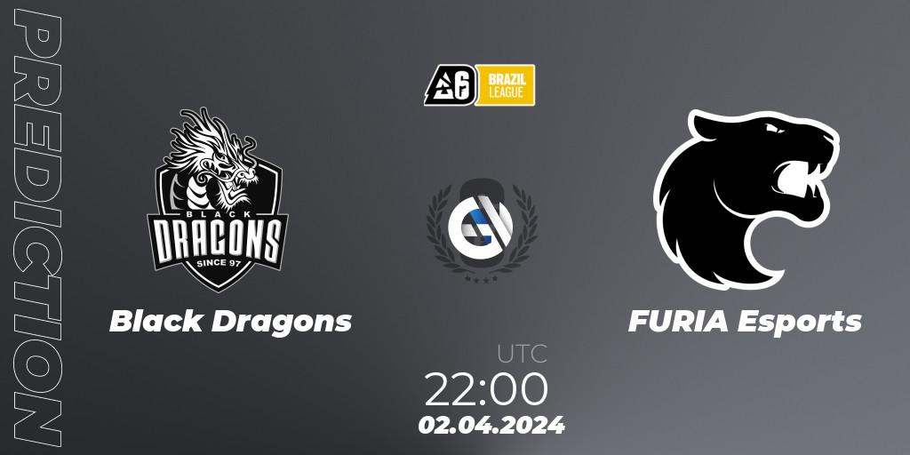 Black Dragons vs FURIA Esports: Match Prediction. 02.04.24, Rainbow Six, Brazil League 2024 - Stage 1