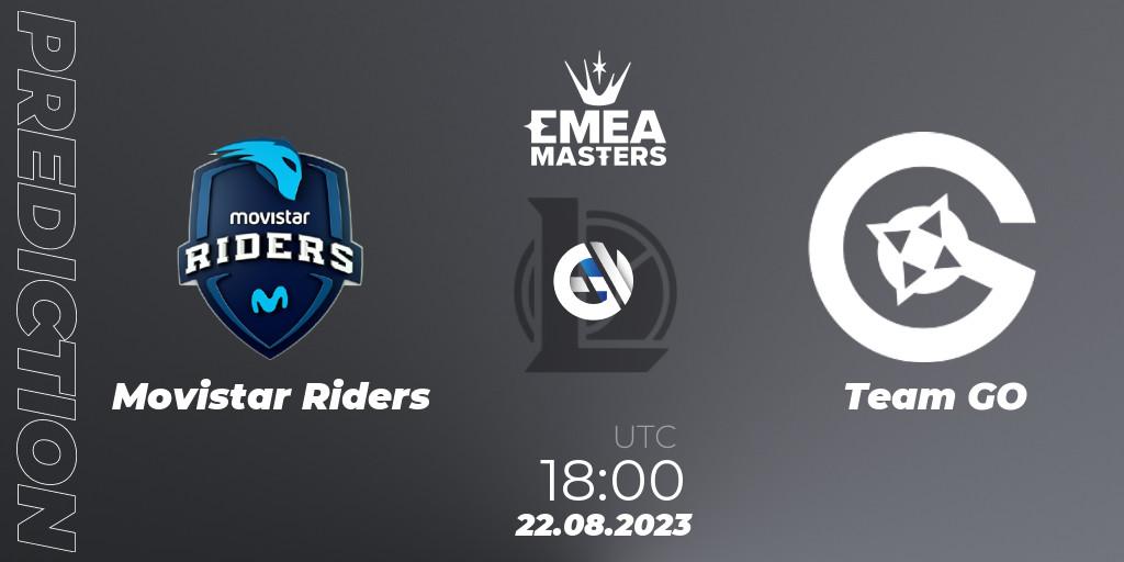 Movistar Riders vs Team GO: Match Prediction. 22.08.2023 at 18:00, LoL, EMEA Masters Summer 2023