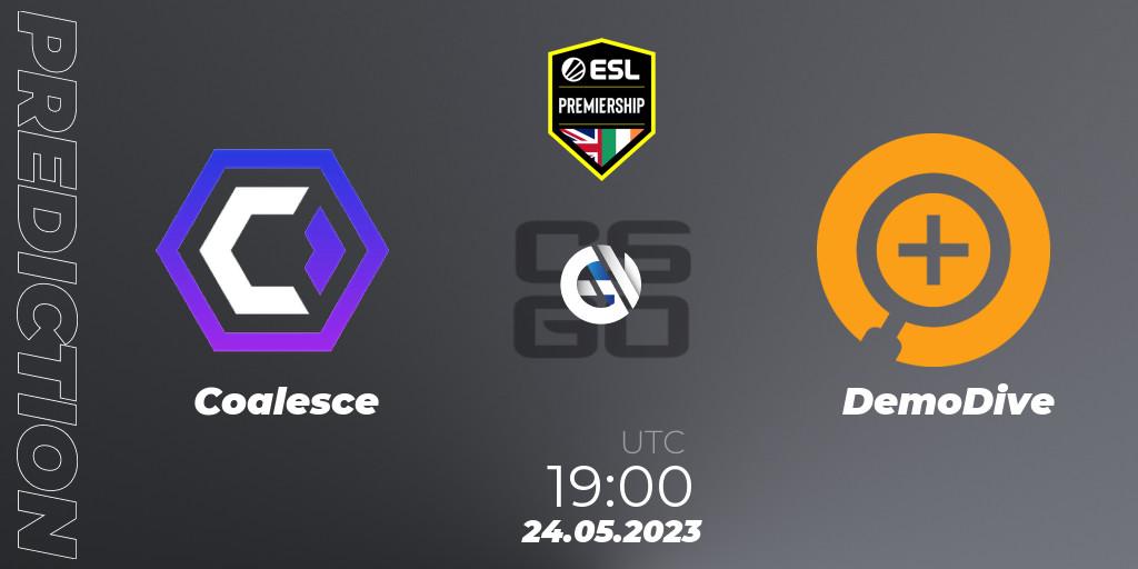 Coalesce vs DemoDive: Match Prediction. 24.05.2023 at 19:00, Counter-Strike (CS2), ESL Premiership Spring 2023