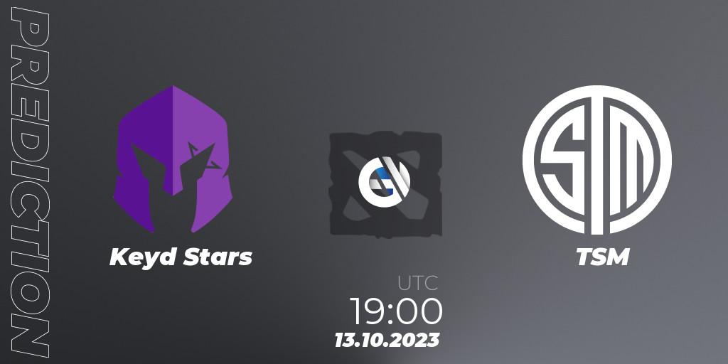Keyd Stars vs TSM: Match Prediction. 13.10.2023 at 19:20, Dota 2, The International 2023 - Group Stage