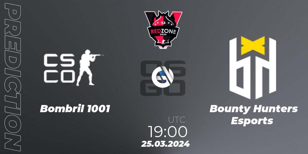 Bombril 1001 vs Bounty Hunters Esports: Match Prediction. 25.03.2024 at 20:00, Counter-Strike (CS2), RedZone PRO League 2024 Season 2