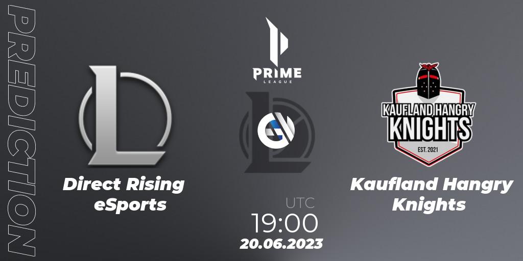 Direct Rising eSports vs Kaufland Hangry Knights: Match Prediction. 20.06.2023 at 19:00, LoL, Prime League 2nd Division Summer 2023