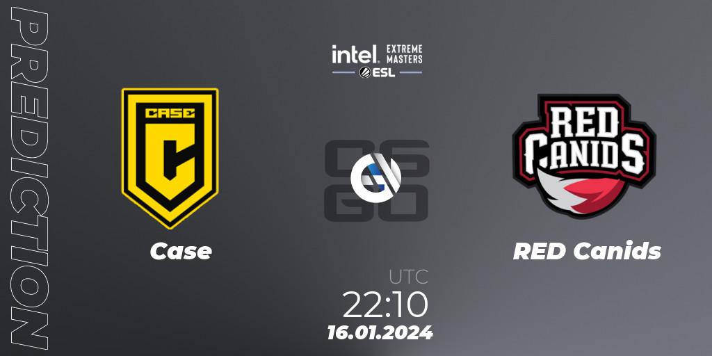 Case vs RED Canids: Match Prediction. 16.01.2024 at 22:10, Counter-Strike (CS2), Intel Extreme Masters China 2024: South American Open Qualifier #2