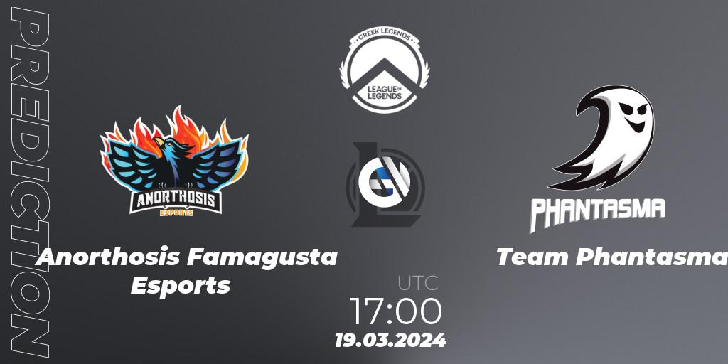 Anorthosis Famagusta Esports vs Team Phantasma: Match Prediction. 12.04.2024 at 15:00, LoL, GLL Spring 2024