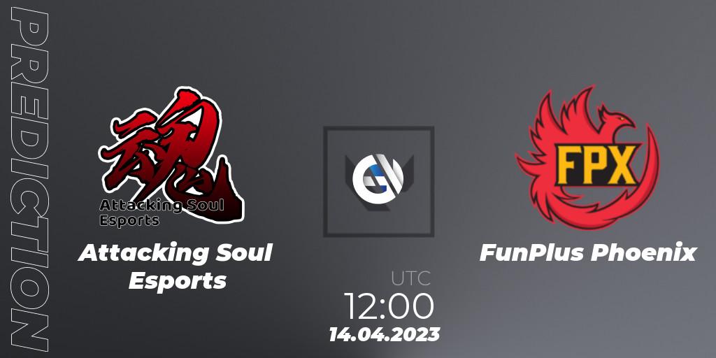 Attacking Soul Esports vs FunPlus Phoenix: Match Prediction. 14.04.2023 at 12:00, VALORANT, FGC Valorant Invitational 2023: Act 1