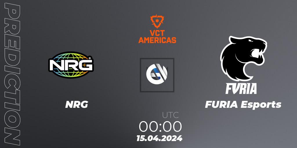 NRG vs FURIA Esports: Match Prediction. 15.04.2024 at 00:00, VALORANT, VALORANT Champions Tour 2024: Americas League - Stage 1 - Group Stage