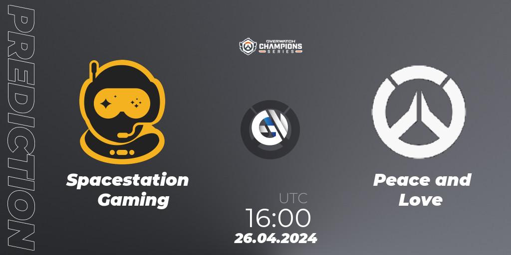 Spacestation Gaming vs Peace and Love: Match Prediction. 26.04.2024 at 16:00, Overwatch, Overwatch Champions Series 2024 - EMEA Stage 2 Main Event